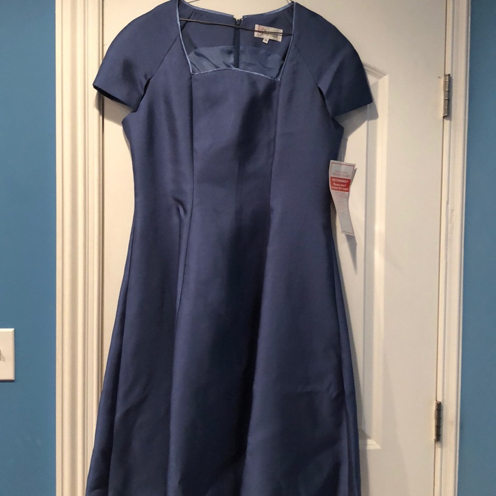 Periwinkle blue midi length dress